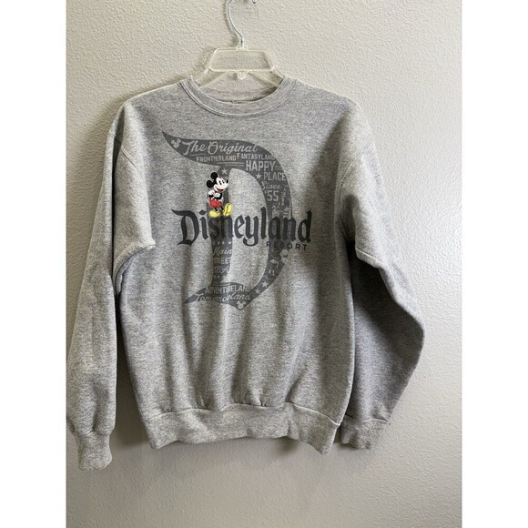 Disney Parks Sweatshirt Size Small Mickey Mouse Long Sleeve Gray authentic - Picture 2 of 4